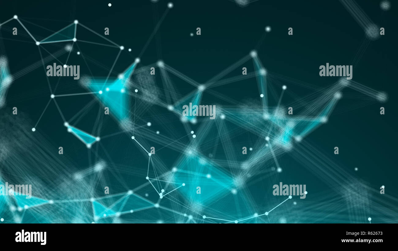 Abstract Polygonal Space Background with Connecting Dots and Lines ...