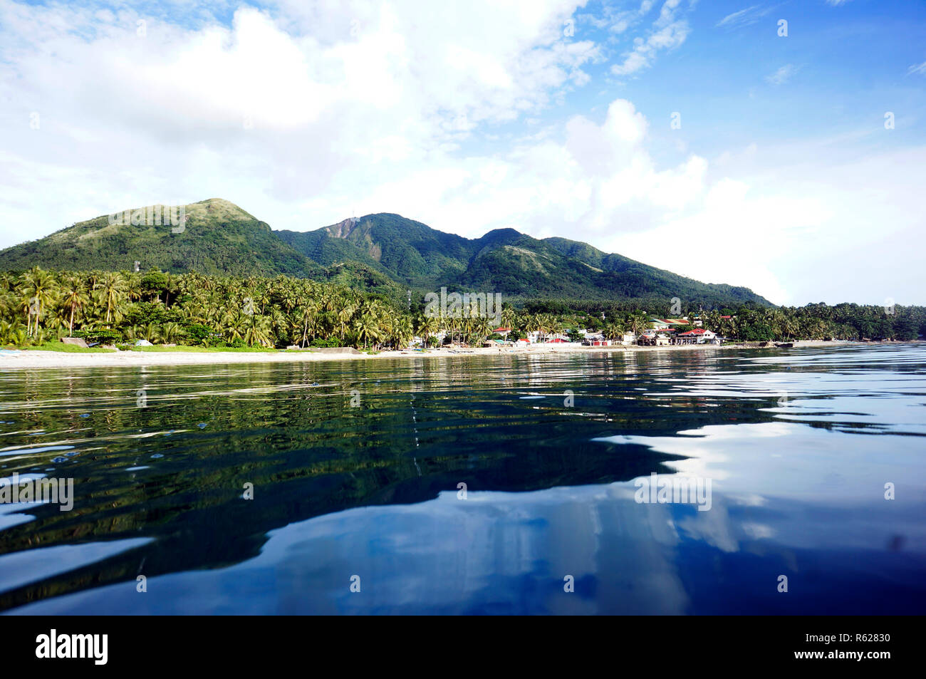 view from the sea on pintuyan Stock Photo