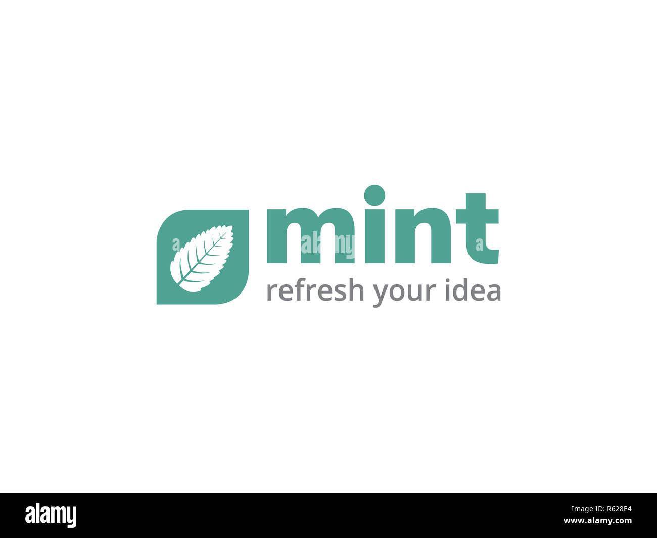 Mint Logo Vector Template. Melissa leaf into the abstract shape. Mint color  Logo Design. Fresh ideas for business Stock Photo - Alamy