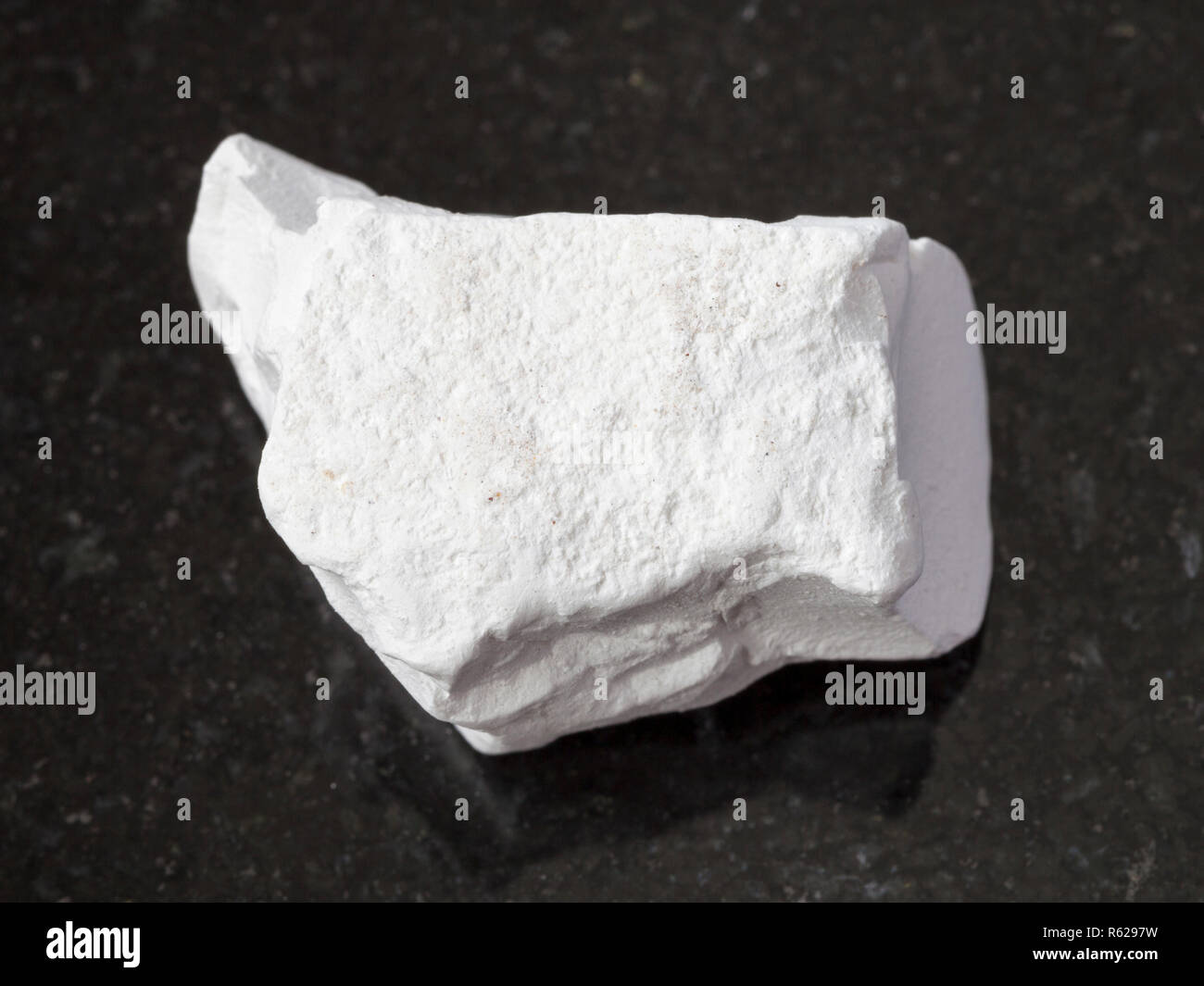 unpolished chalk (white limestone) rock stone on white background Stock  Photo - Alamy