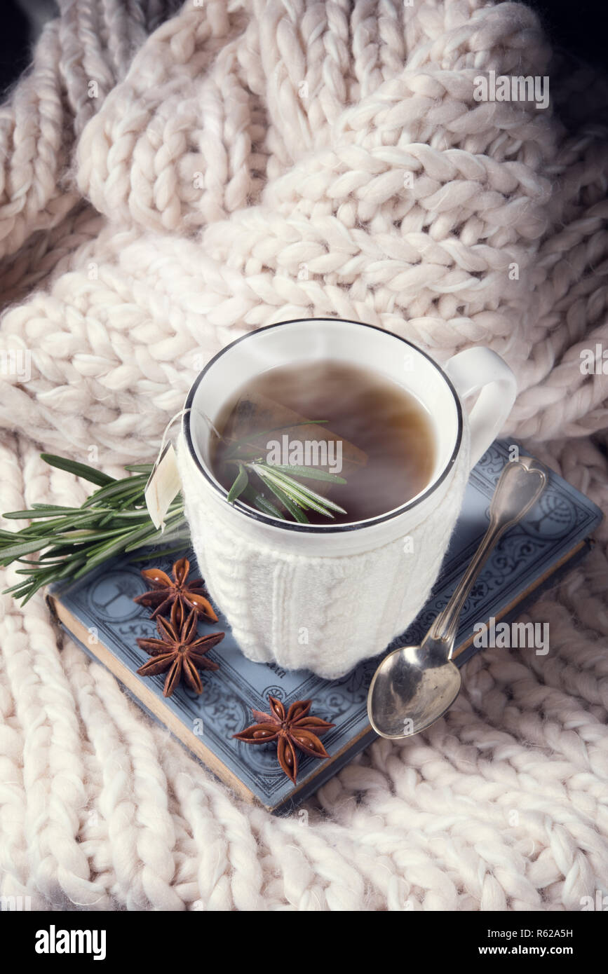 herbal tea with rosemary Stock Photo