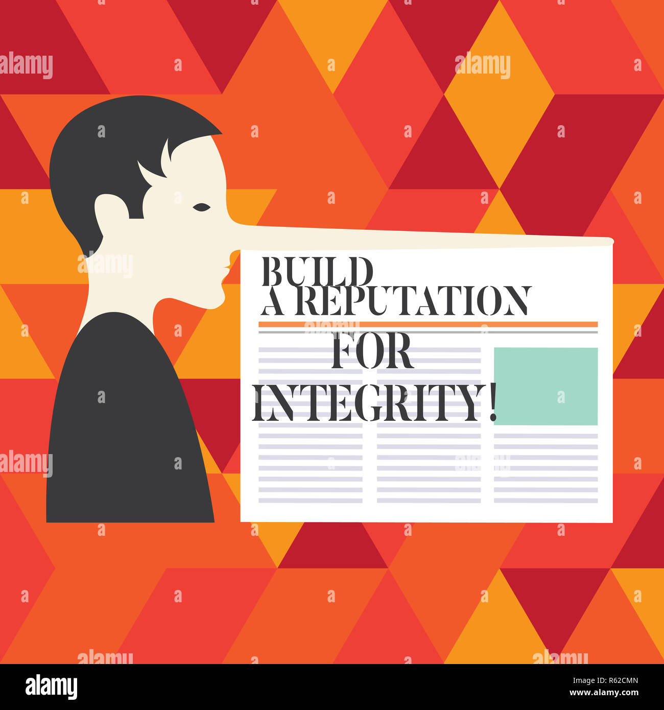 Writing note showing Build A Reputation For Integrity. Business photo ...