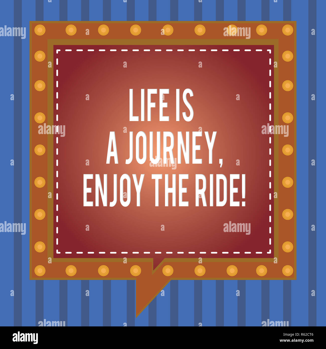 Word Writing Text Life Is A Journey Enjoy The Ride Business Concept For Enjoying Things That Happen Everyday Square Speech Bubbles Inside Another Wit Stock Photo Alamy
