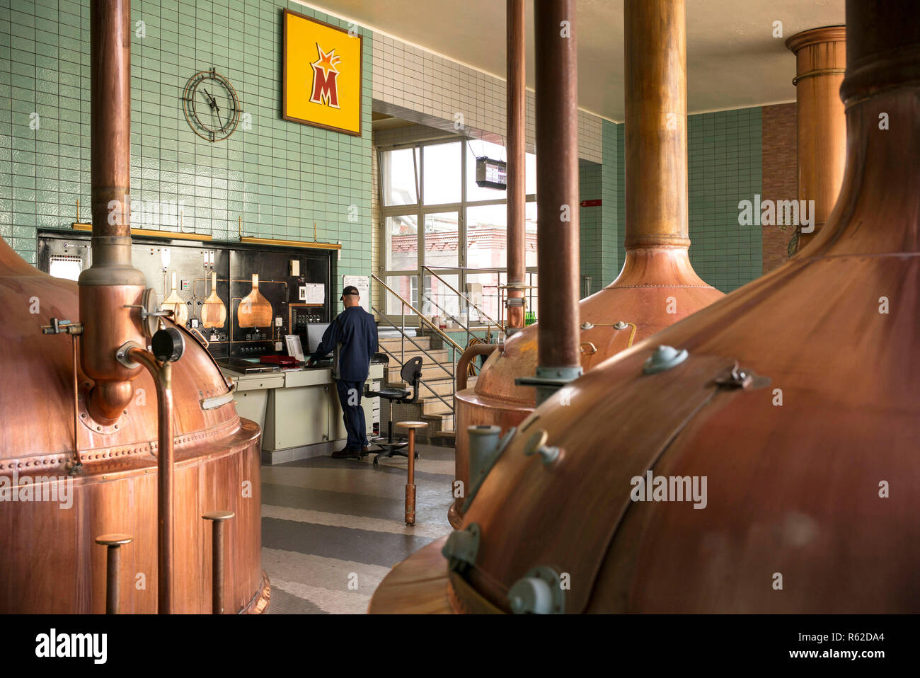 Hochfelden (north-eastern France): brewery 'Brasserie Meteor',Hochfelden (north-eastern France). 2015/05/28. Stock Photo