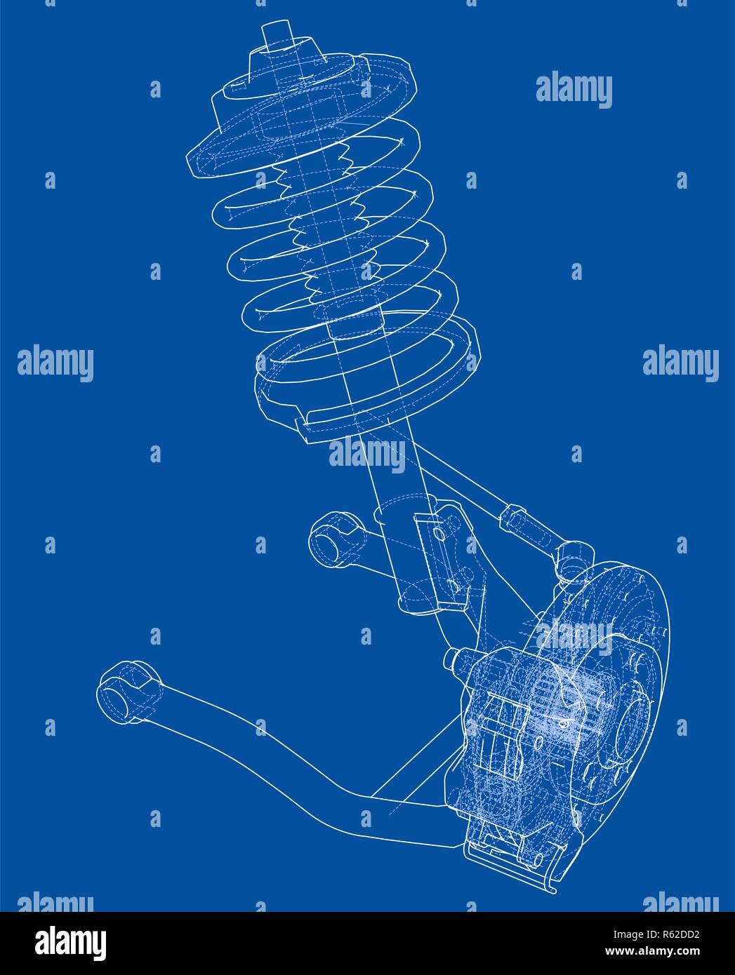 Car suspension with shock absorber Stock Photo Alamy