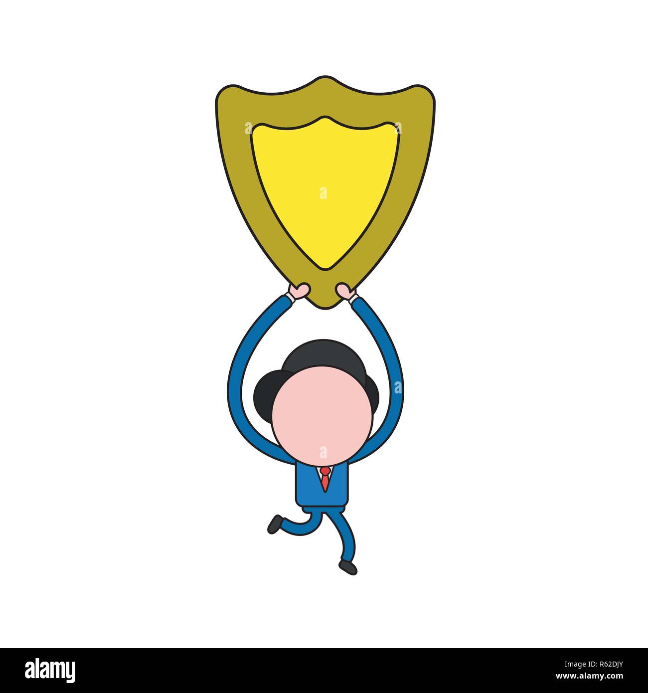Vector illustration concept of businessman character running and ...