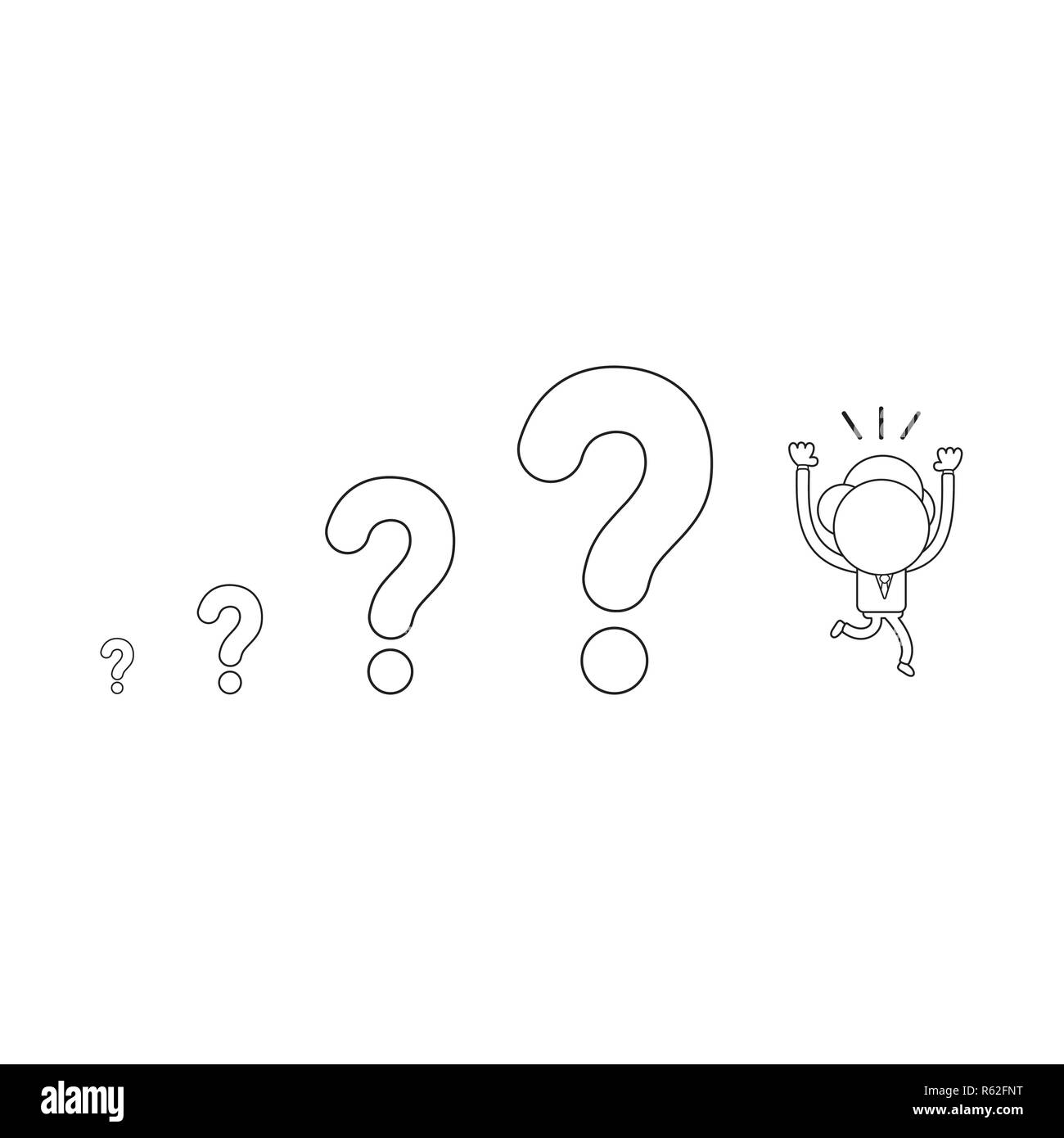 Vector illustration concept of businessman character running away from ...