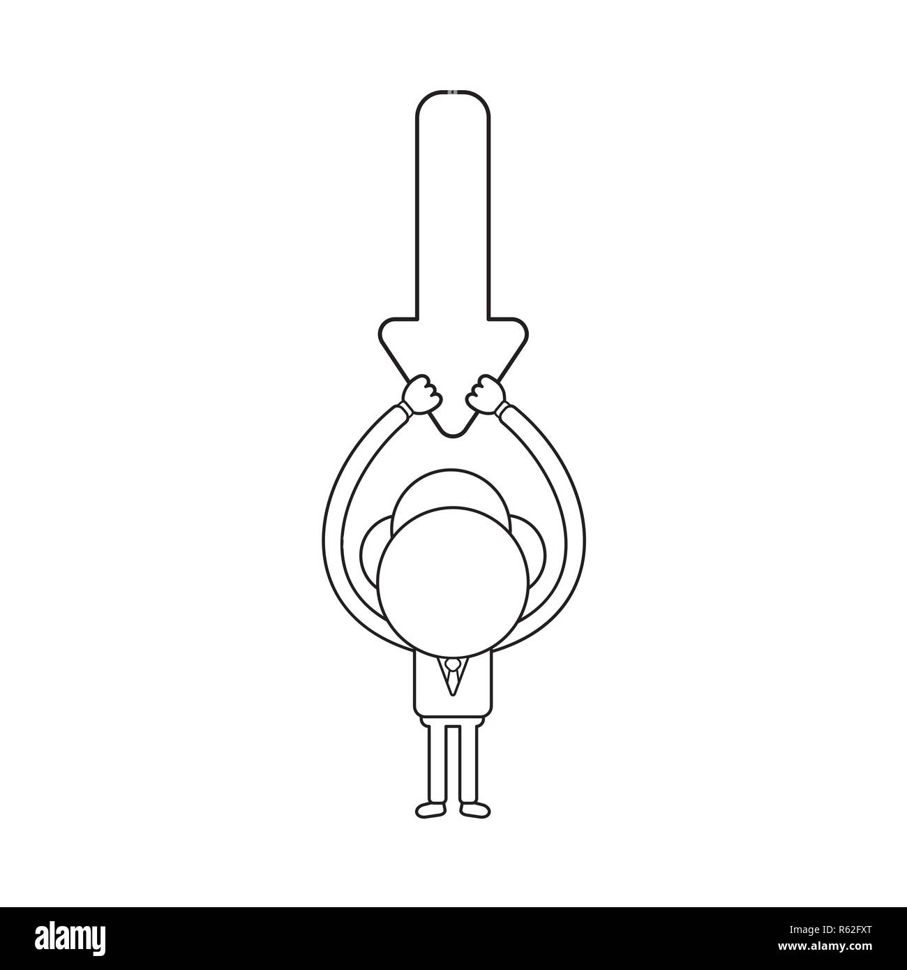 Man concept up down arrow Black and White Stock Photos & Images - Alamy