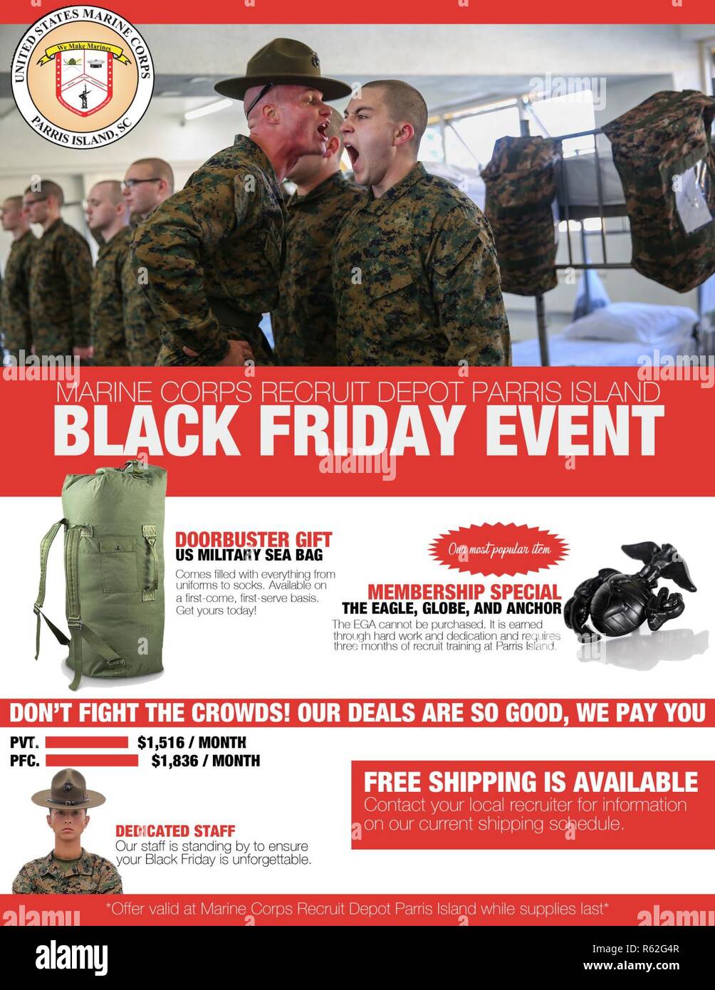 Why Fight The Crowds Come Celebrate Black Friday With Us Here At Marine Corps Recruit Depot Parris Island Stock Photo Alamy Why Fight The Crowds Come Celebrate Black Friday With Us Here At Marine Corps Recruit Depot Parris Island Stock Photo Alamy