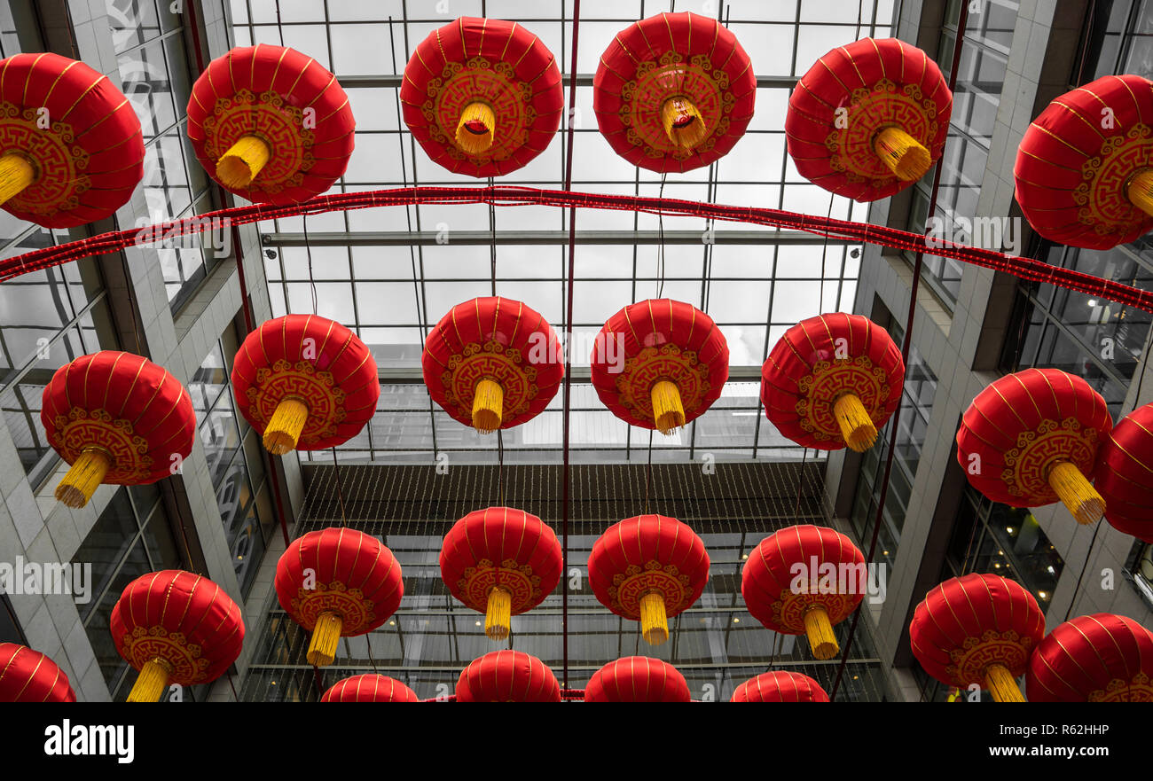 Red lanterns during Chinese New Year Stock Photo - Alamy