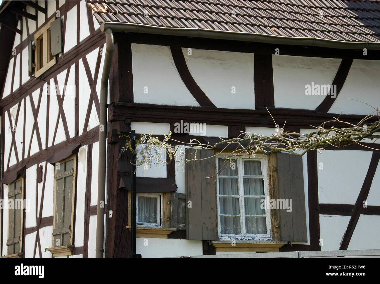 half-timbered house rheinzabern Stock Photo