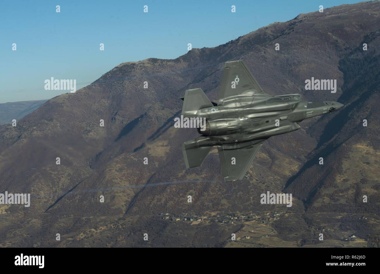 An F-35 Lightning II stationed at Hill Air Force Base performs aerial ...