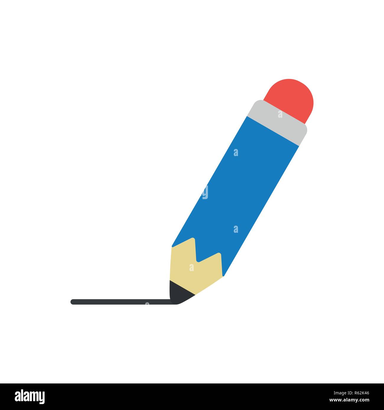 Vector illustration icon concept of pencil drawing line Stock Vector ...