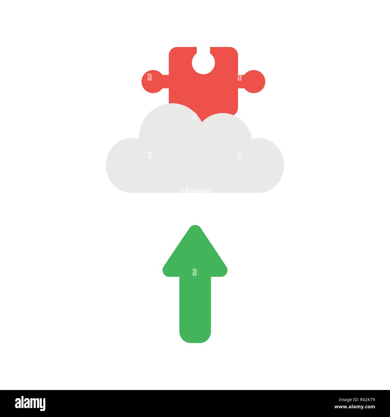 Vector illustration icon concept of missing jigsaw puzzle piece on ...