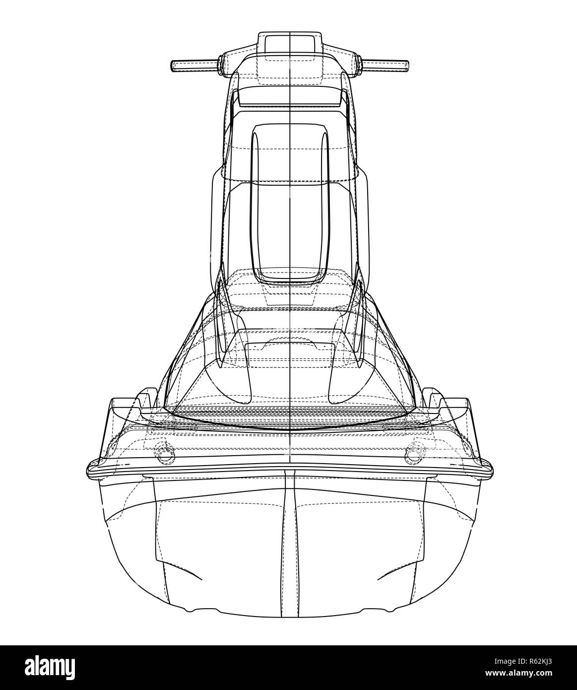 Jet ski sketch. 3d illustration Stock Photo Alamy