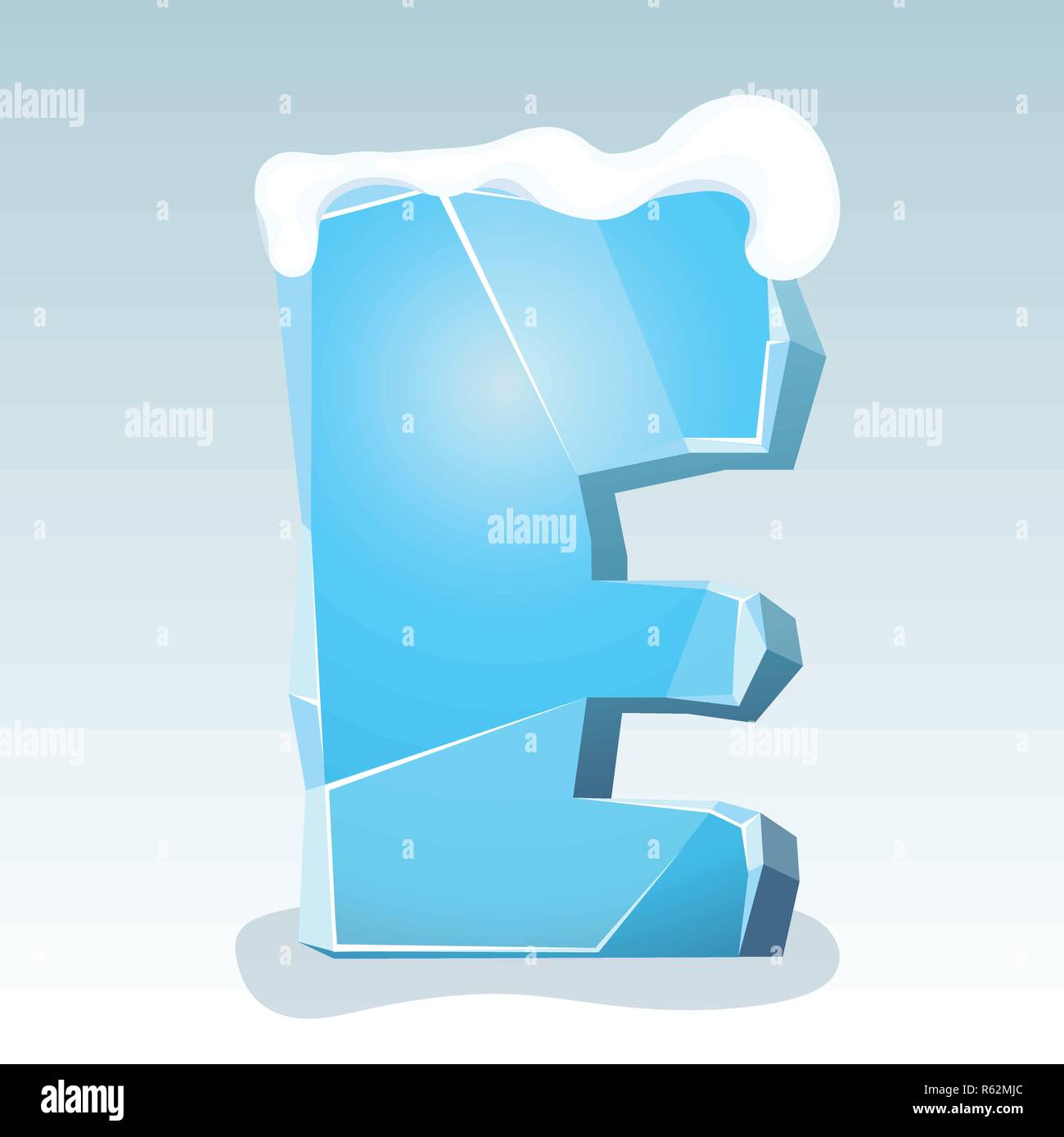 Ice letter E Stock Vector Image & Art - Alamy