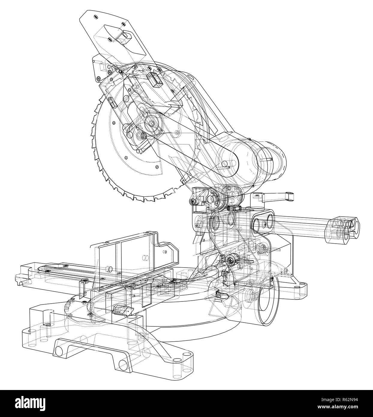 Mitre saw blade concept Stock Photo Alamy