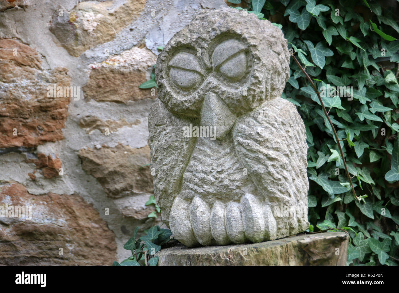 stone owl Stock Photo