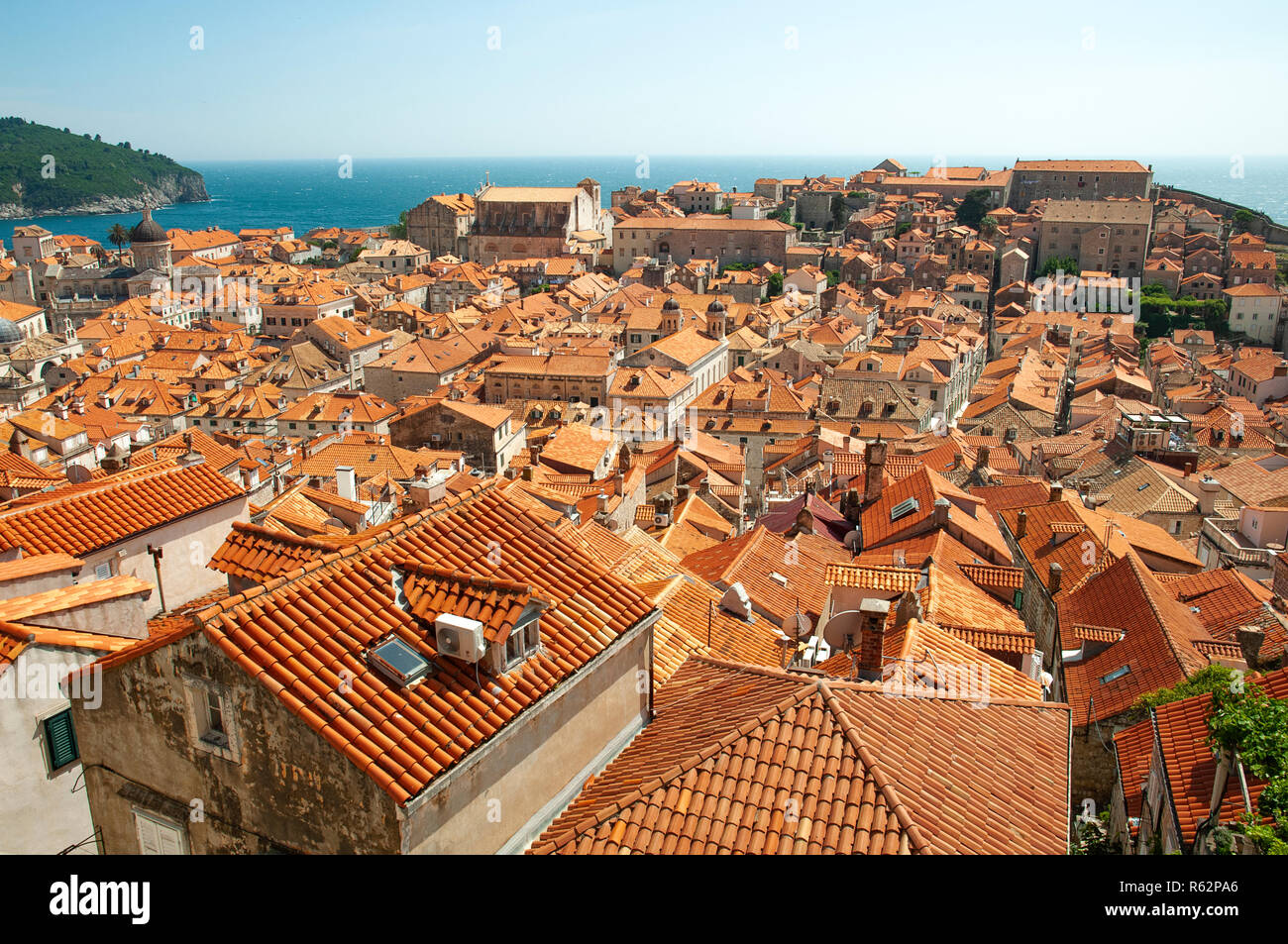 Aerial view of rooftops in Dubrovnik, Croatia Stock Photo - Alamy