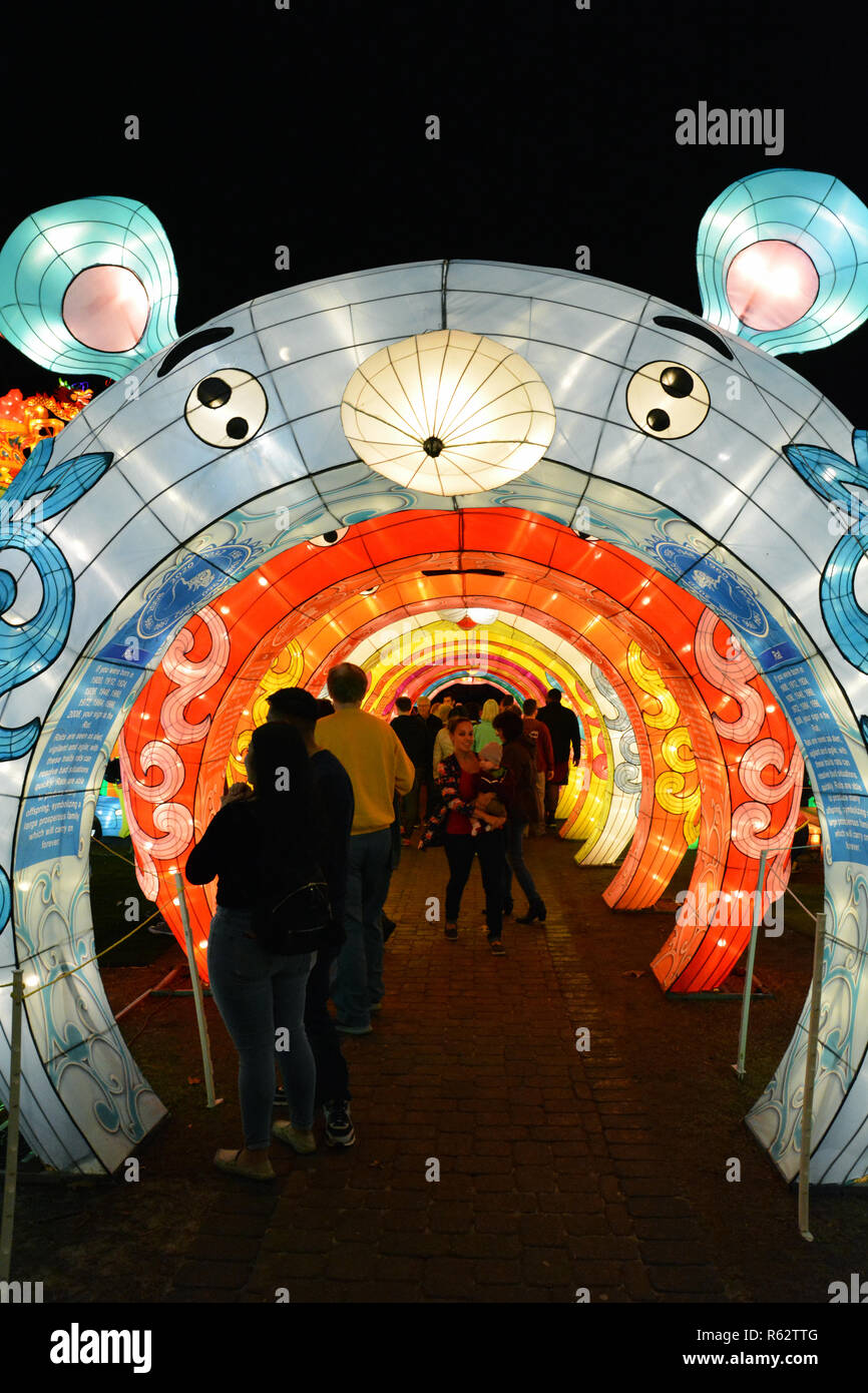 The annual North Carolina Chinese Lantern Festival held in the town of