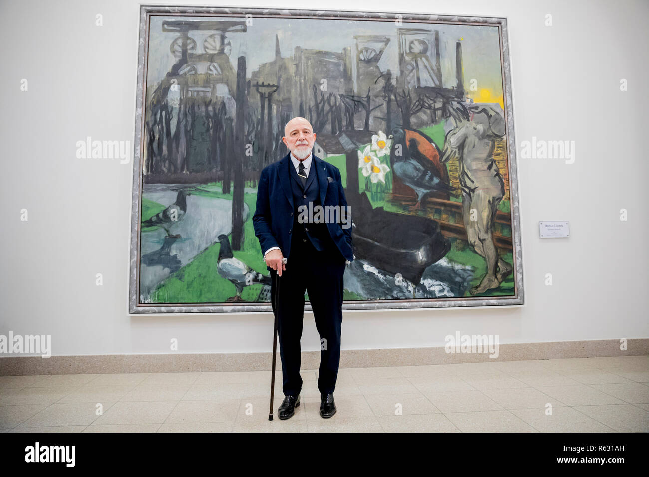 Berlin, Germany. 03rd Dec, 2018. The painter Markus Lüpertz stands in ...
