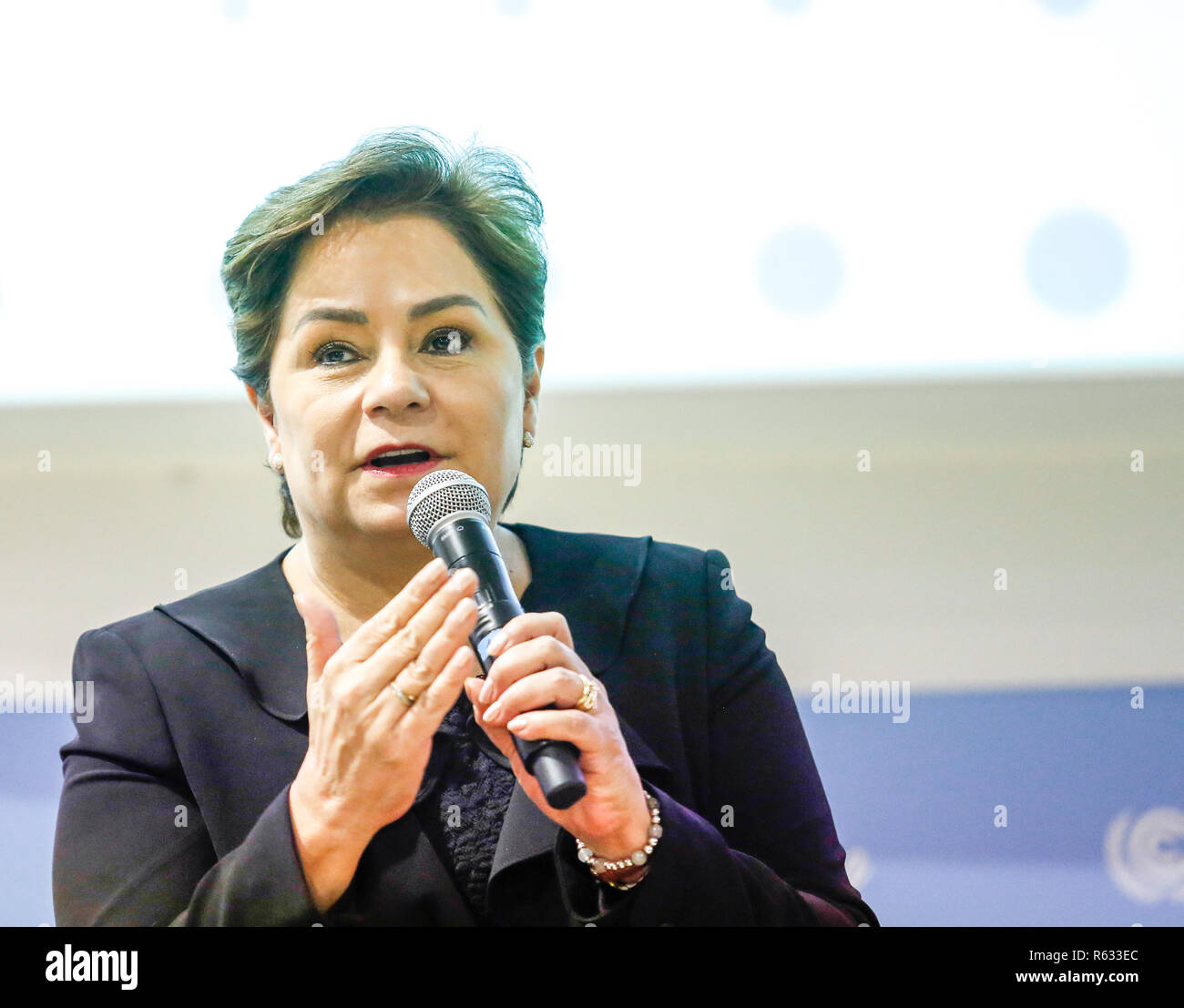 Katowice, Poland. 3rd December, 2018. Patricia Espinosa, Executive Secretary of UNFCCC during the Action Hub Opening panel at the COP24 Katowice, Poland on the 3rd of December 2018. COP24 is organized by UN Framework Convention for Climate Change (UNFCCC). Credit: Michal Busko/Alamy Live News Stock Photo
