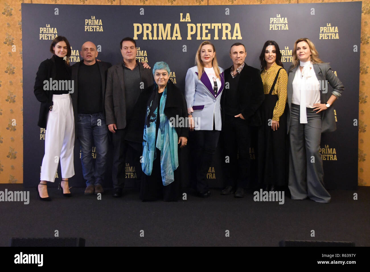 Rome, Italy. 3rd Dec 2018. Hotel Parco dei Principi - Presentation film ' LA PRIMA PIETRA' The Cast Credit: Giuseppe Andidero/Alamy Live News Stock Photo