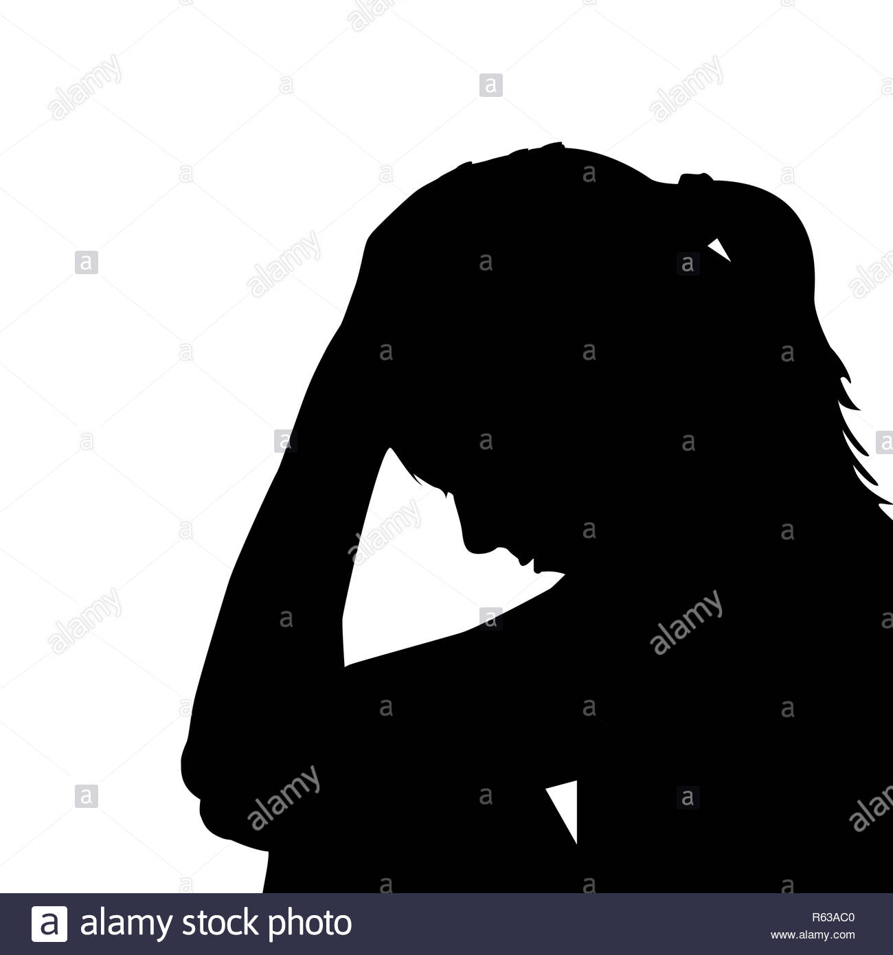 Crying Woman Silhouette Stock Photos & Crying Woman Silhouette Stock ...