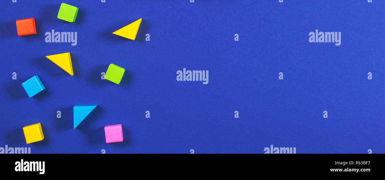 Kindergarten Design Flat Banner Preschool Stock Photos