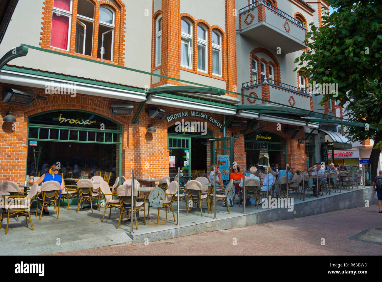 Browar Miejski Sopot, brewery restaurant, Bohaterow Monte Cassino, Sopot, Poland Stock Photo Alamy