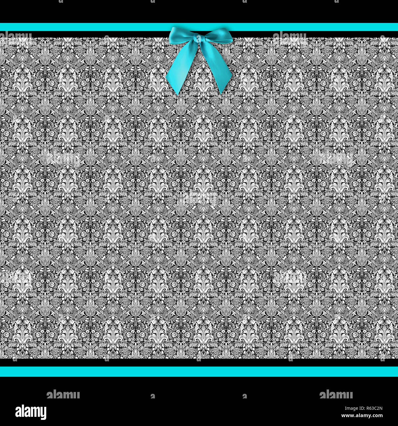 Fancy Black and White Old Fashion Wallpaper Pattern Background with