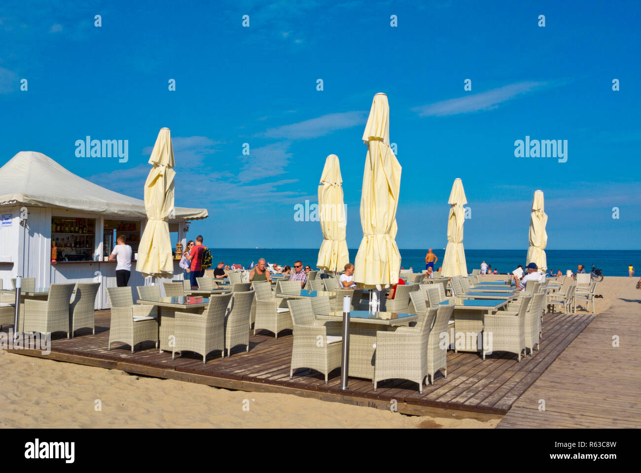 Beach bar, Sopot, Poland Stock Photo