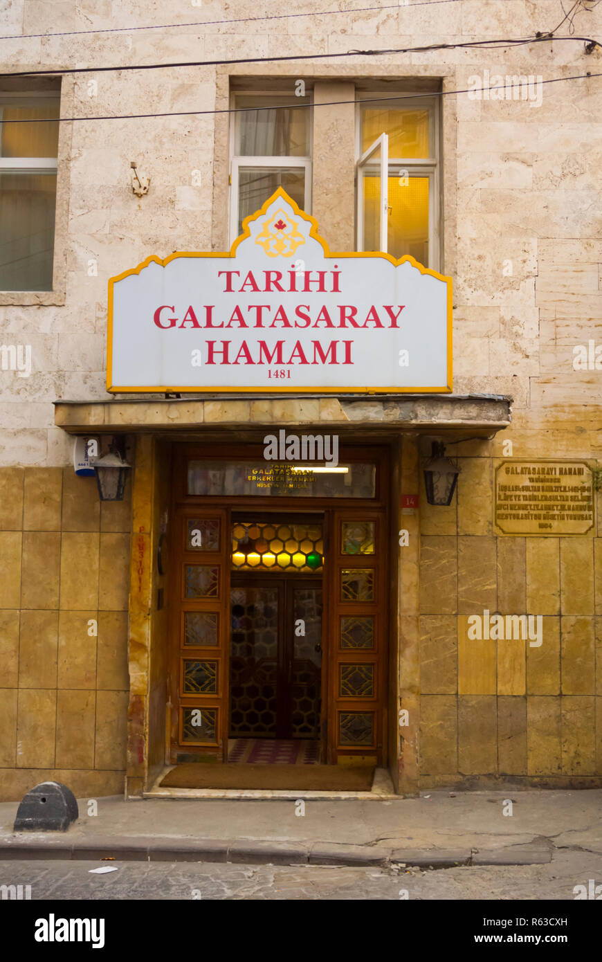 Tarihi Galatasaray Hamami, Beyoglu, Istanbul, Turkey, Eurasia Stock Photo