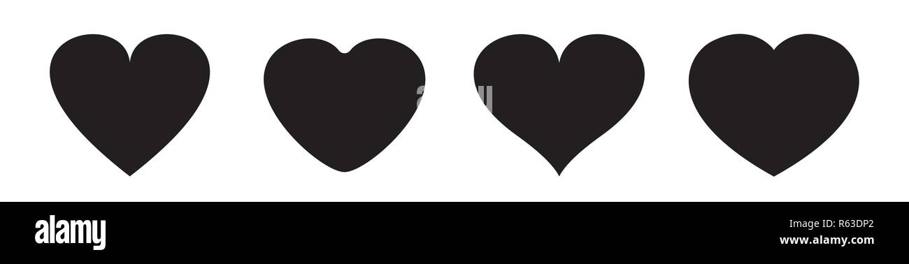 Heart icons vector. Love symbol. Valentine s Day sign Stock Vector ...