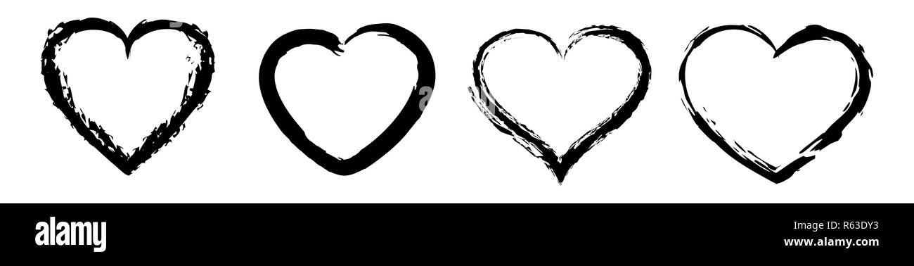 Heart icons vector. Love symbol. Valentine s Day sign Stock Vector ...