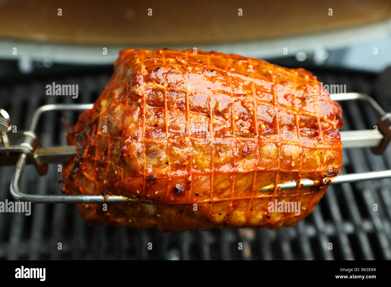 roast on the rotisserie Stock Photo Alamy
