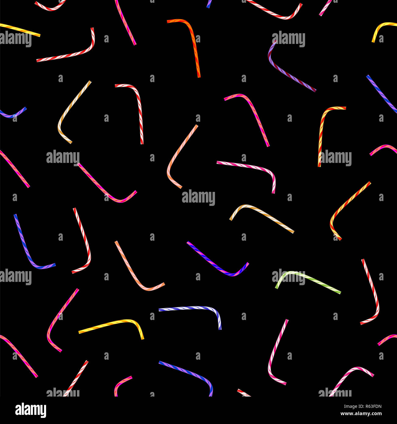 Colored Plastic Straw for Drink Seamless Pattern Stock Photo - Alamy