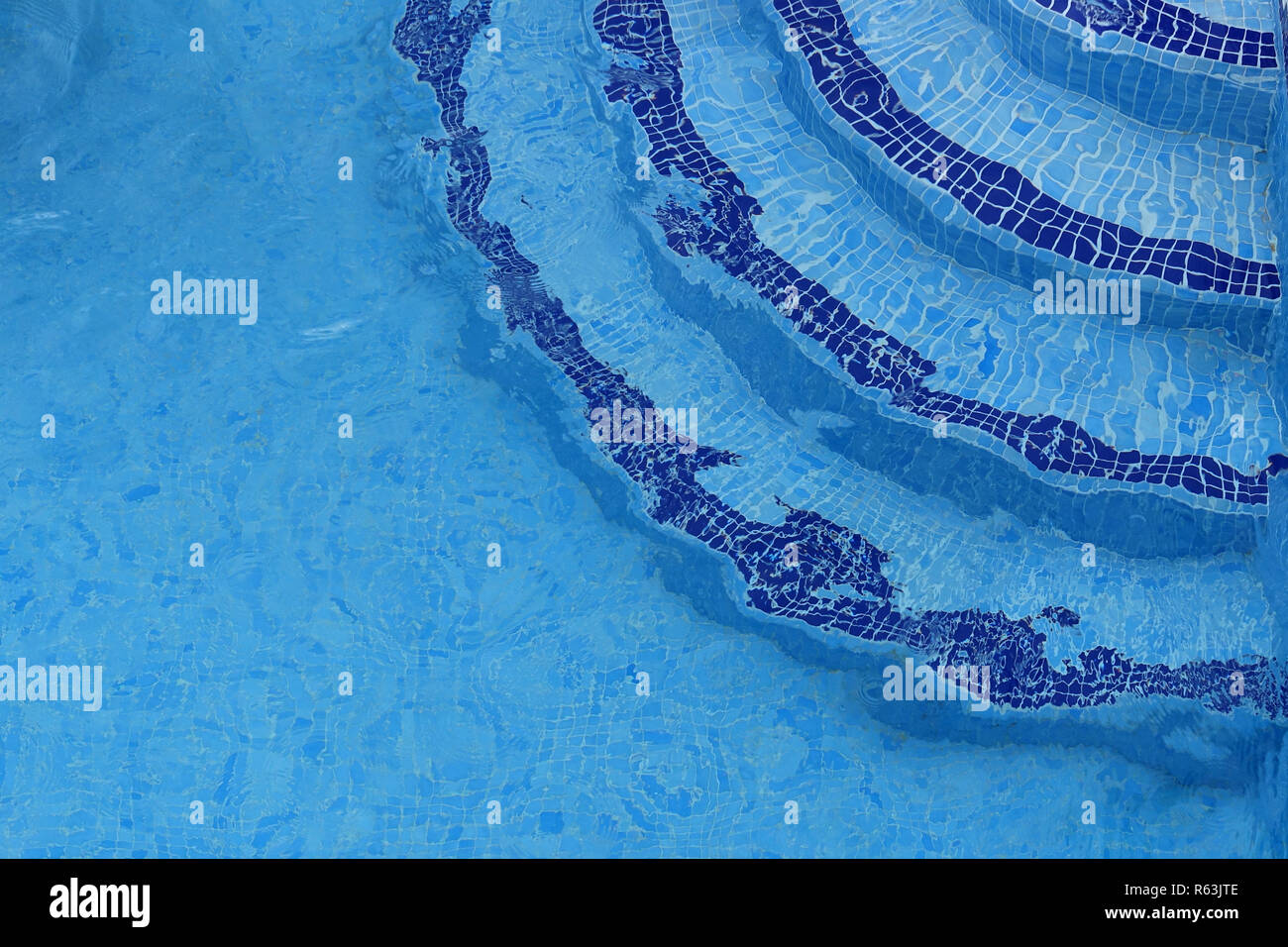 Curved swimming pool steps Stock Photo Alamy