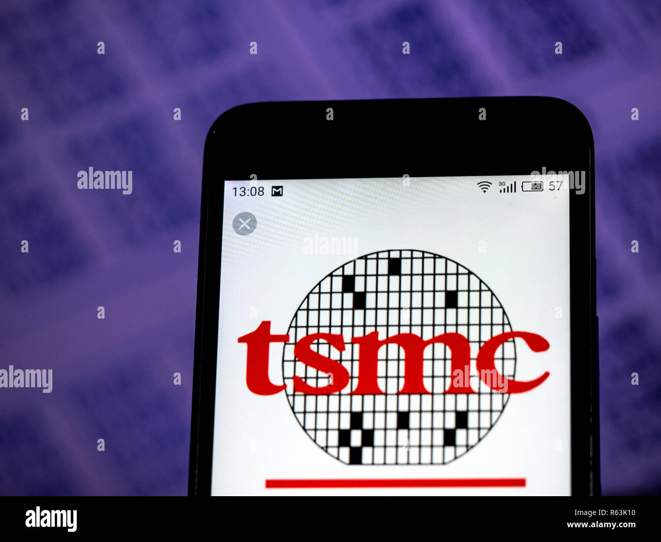 Tsmc Semiconductor Manufacturing Company Logo Seen Displayed On Smart Phone Stock Photo Alamy