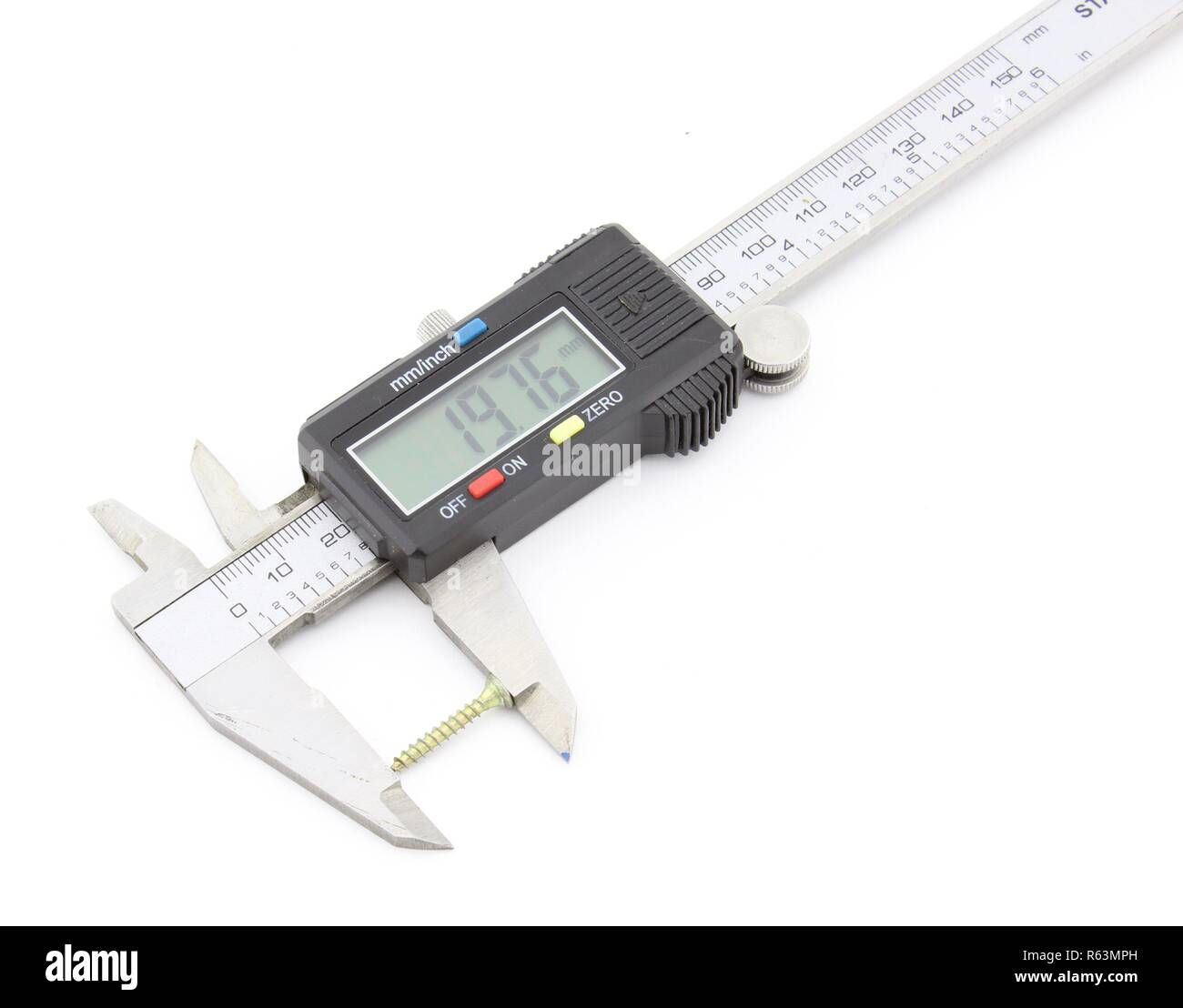 Digital caliper, screw measuring Stock Photo Alamy