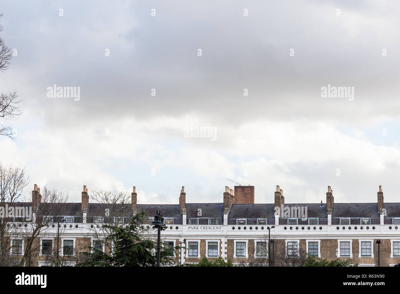 Park Crescent on Stoke Newington Church Street, Hackney, Stokey, North London, N16, England Stock Photo