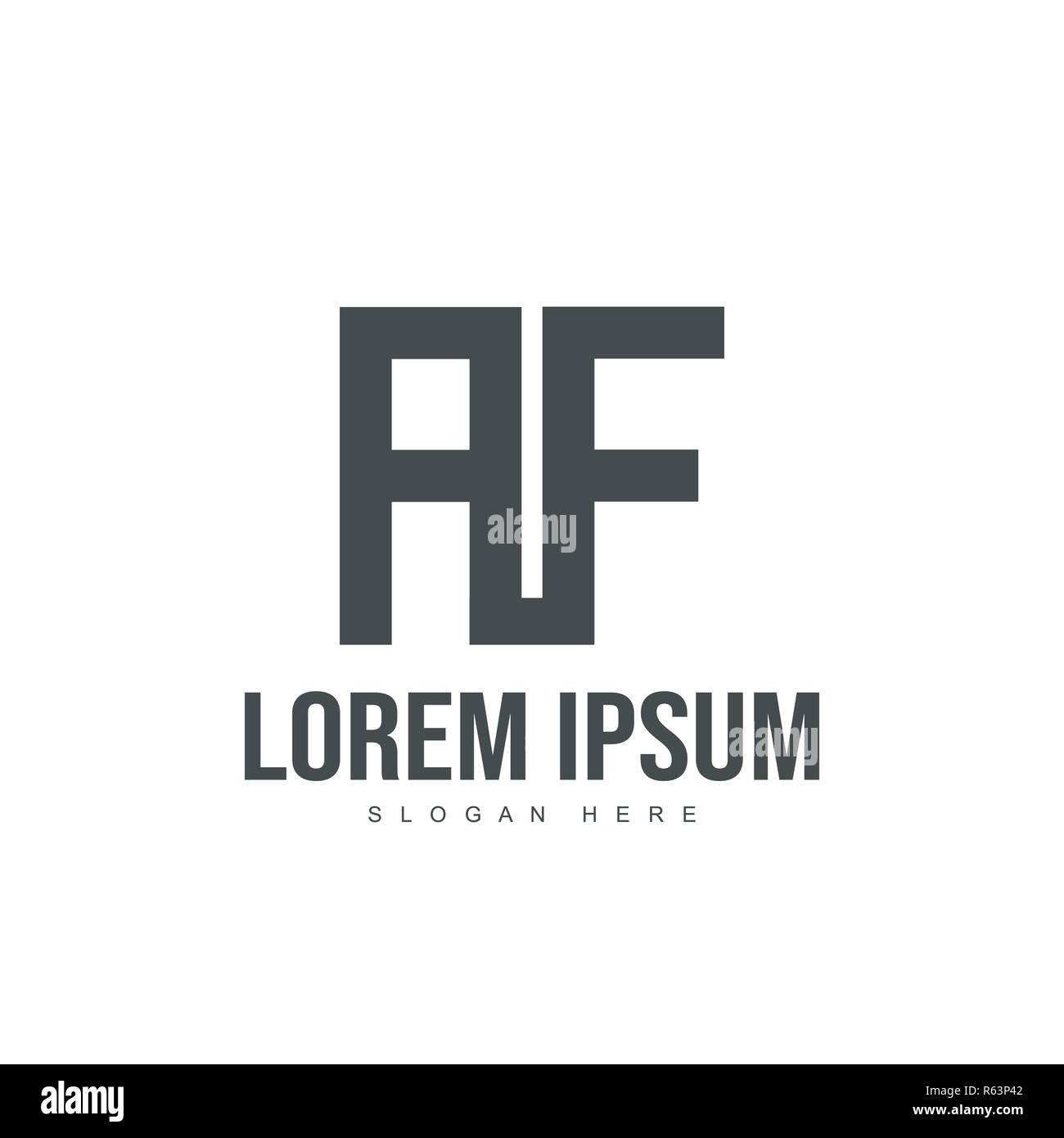 AF Logo template design. Initial letter logo template design Stock Vector