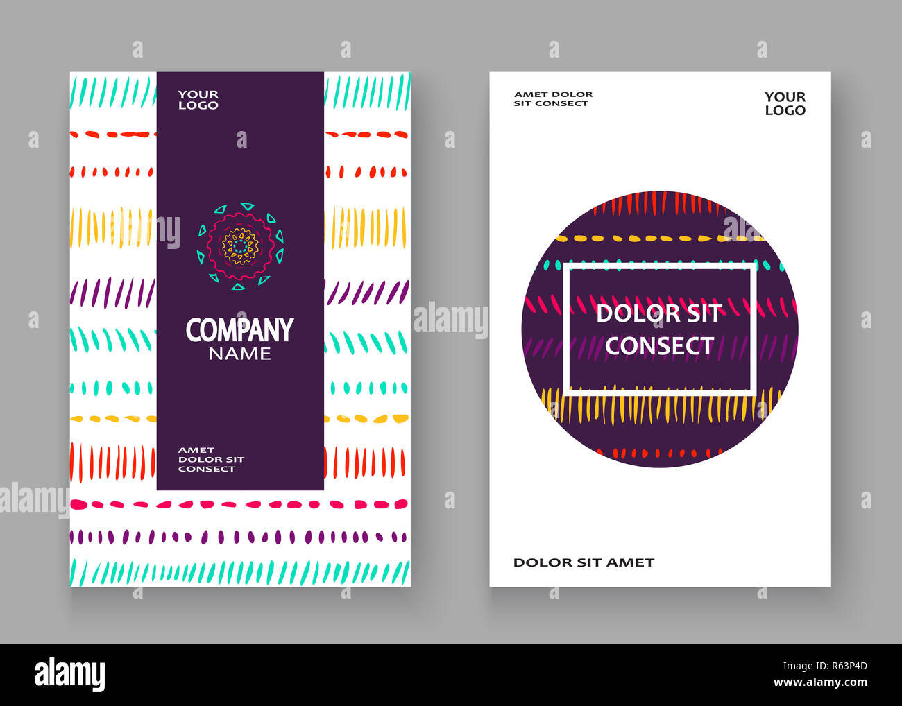 Abstract Pattern With Color Hand Drawn Strokes Artistic Cover