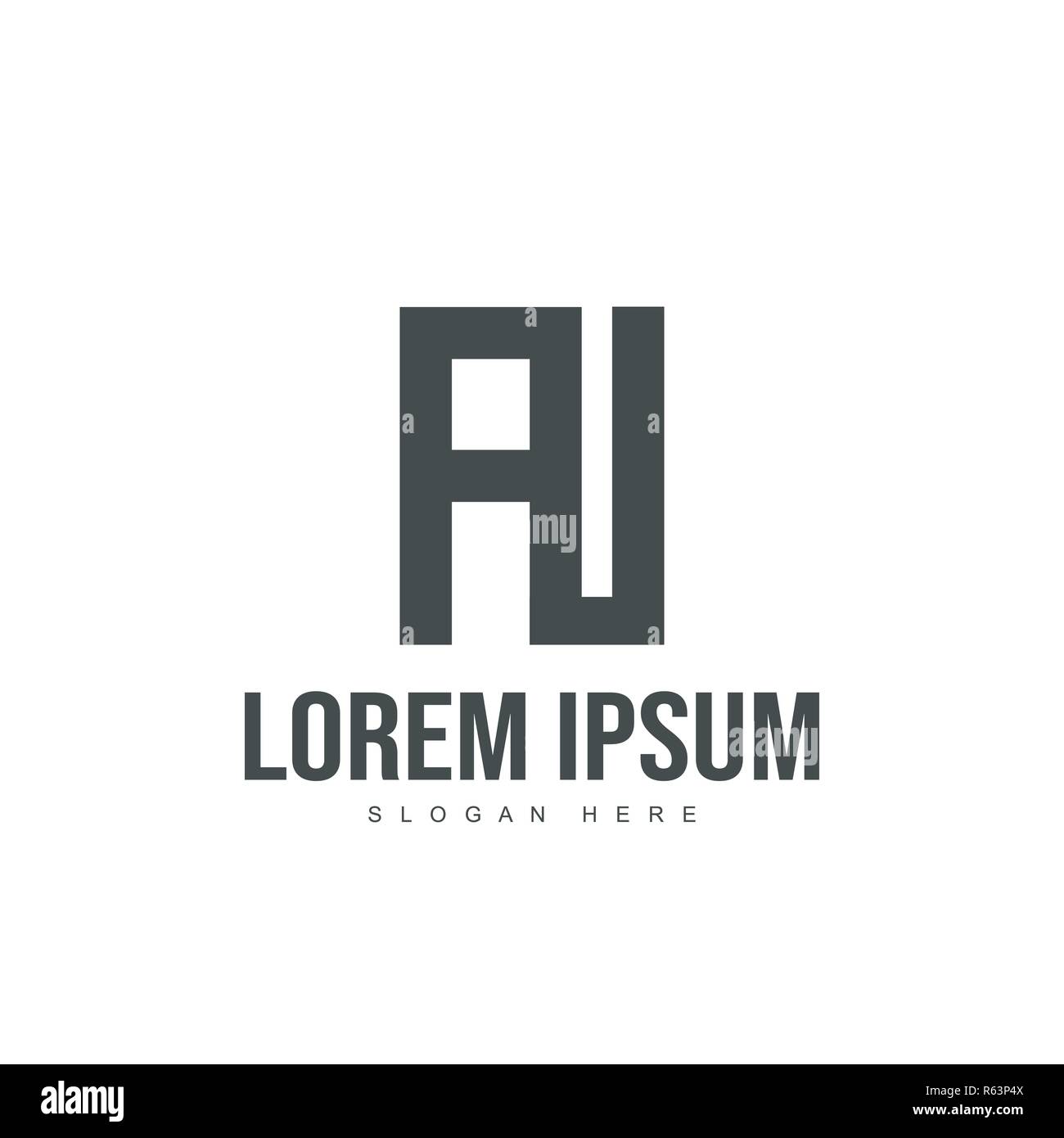 AI Logo template design. Initial letter logo template design Stock Vector