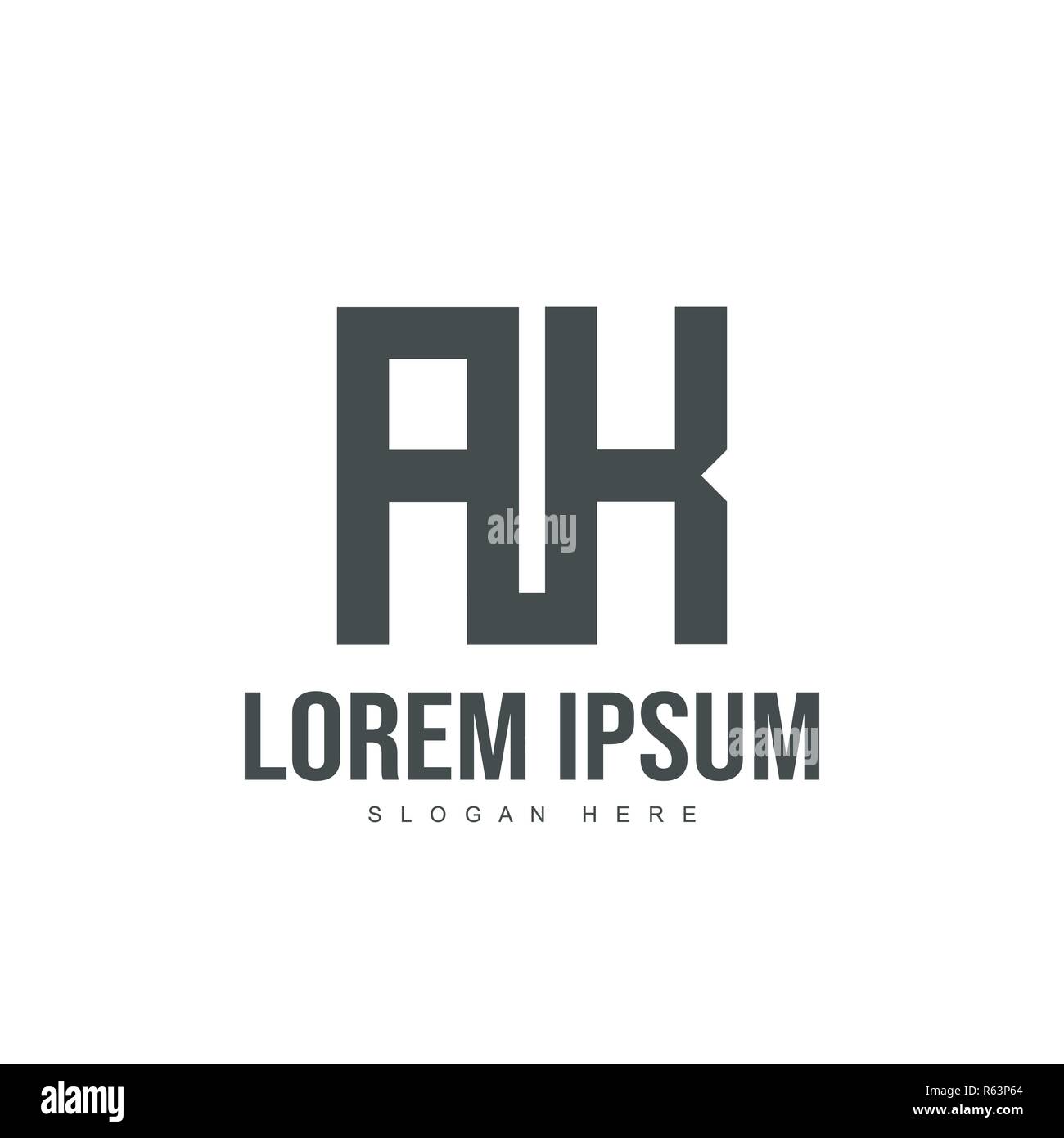 AK Logo template design. Initial letter logo template design Stock Vector