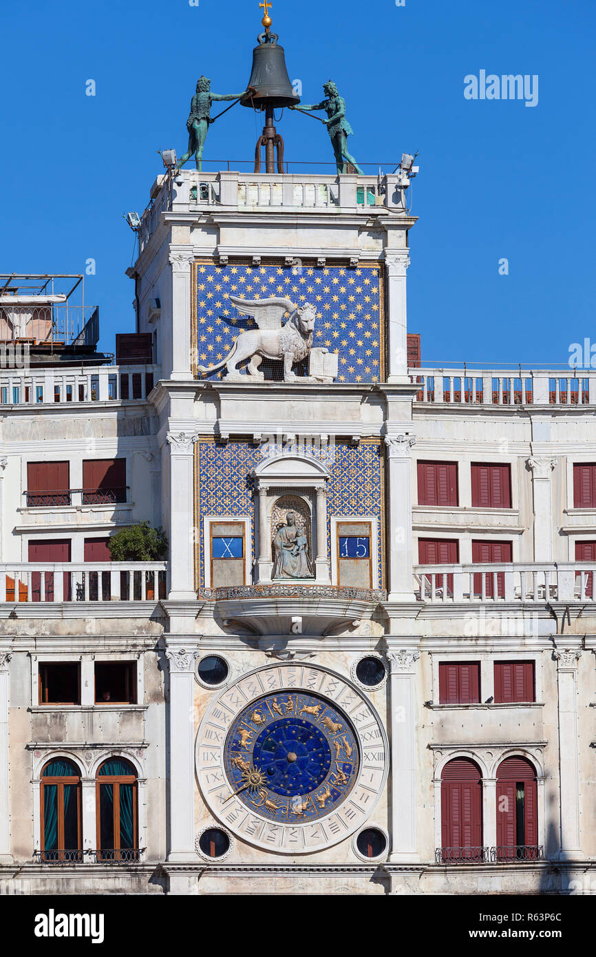 St Mark's Clock tower (Torre dell'Orologio) on Piazza San Marco, St ...