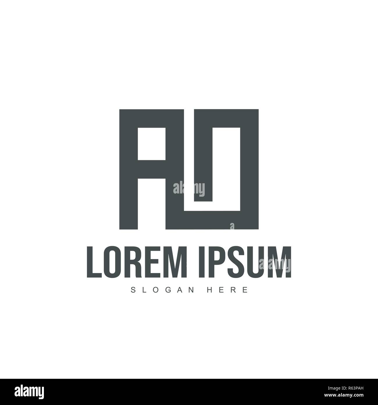 AO Logo template design. Initial letter logo template design Stock ...