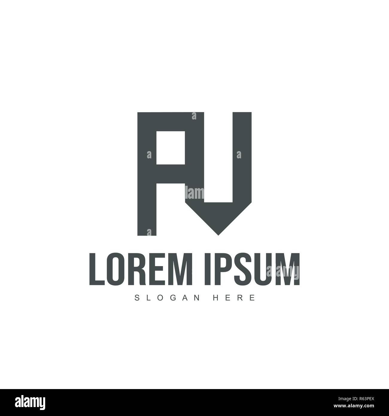 AV Logo template design. Initial letter logo template design Stock Vector