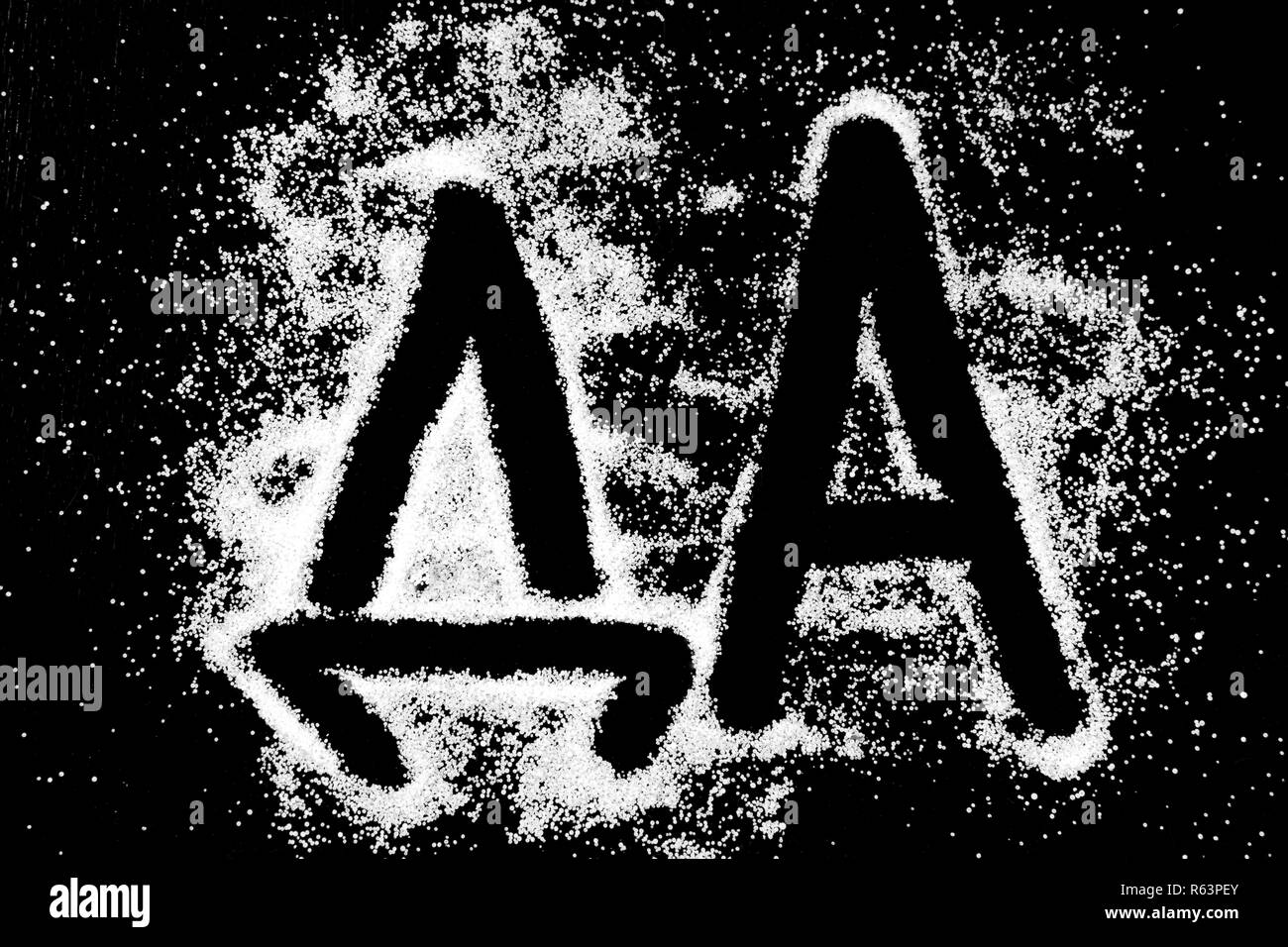 Yes Word In Russian Language Da Symbol Drawing By Finger On White Snow Salt Powder On Black Background Capital Letters Stock Photo Alamy