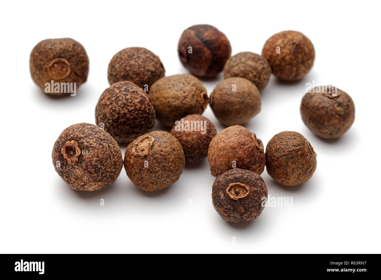 Dried Allspice berries isolated on white background Stock Photo Alamy